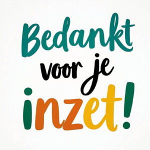 Wenskaart bedankt