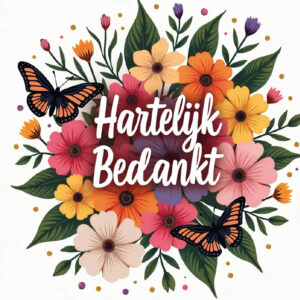 Wenskaart bedankt