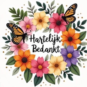 Wenskaart bedankt