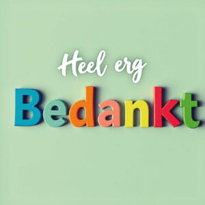 Wenskaart bedankt